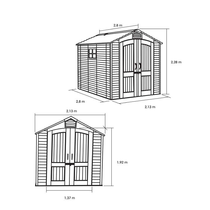 LIFETIME Gerätehaus Luna